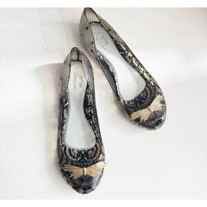 Melissa X Jason Wu Lace Motif Peep Toe Flats 10